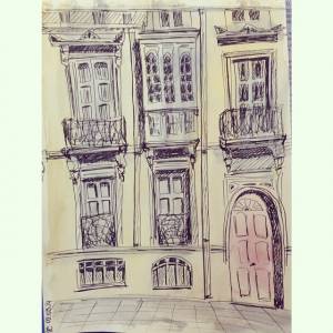 InstaSize скетч скетчбук рисунок дом европа акварел…