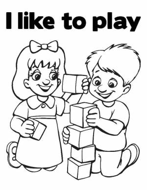 Раскраски Раскраска Английские слова i like to play Английский собаки