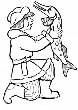 Раскраска щука