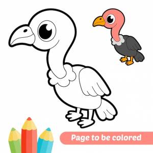 Книжка-раскраска для детей гриф вектор