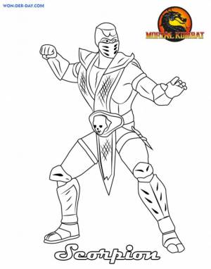 Раскраска Скорпион МК
