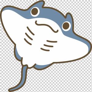 мультфильм рыба, скат манта, мультфильм png