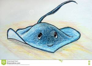 Скат рисунок
