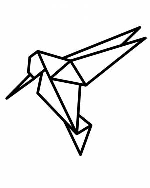 Раскраска бумажный колибри