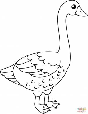 Cartoon Goose coloring page
