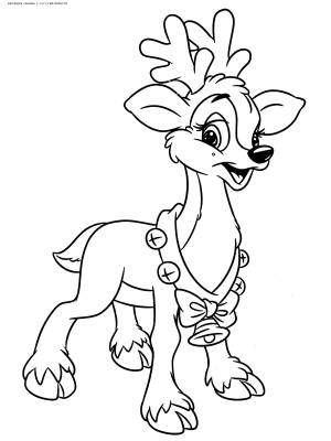 Раскраска Олененок