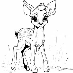 Раскраска оленёнок