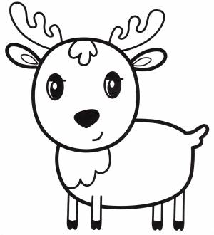 Раскраска Малыш оленёнок