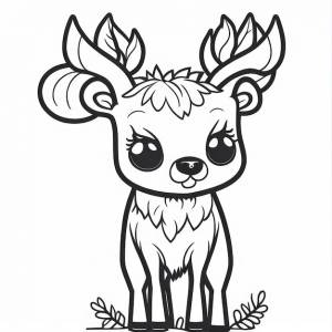 Раскраска для детей олень