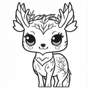 Раскраска для детей олень
