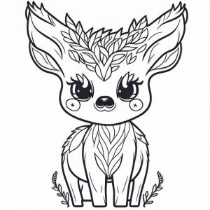 Раскраска для детей олень