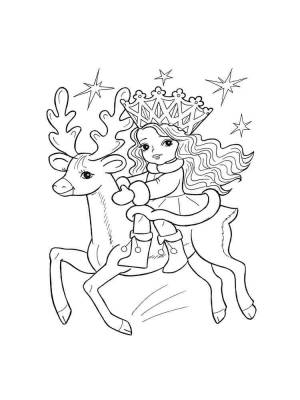 Раскраски Новогодний Олень
