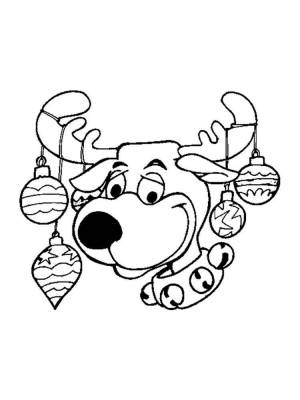 Раскраски Новогодний Олень
