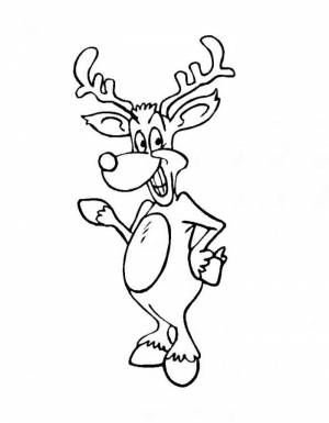 Раскраска Олень