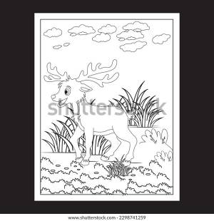 Kids Coloring Book Deer Coloring Pages