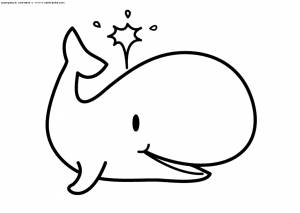 Раскраска Кит