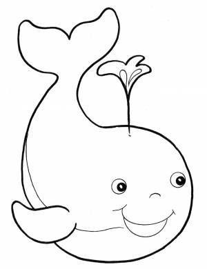 Раскраска Веселый кит
