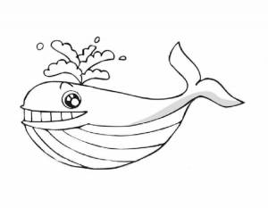 Кит раскраска