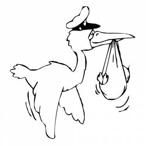 Раскраска Аист-капитан