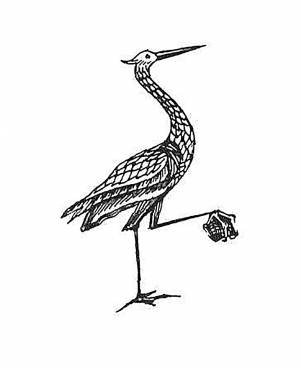 Раскраска аист