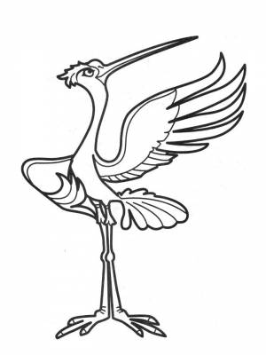 Раскраска Аист   в формате