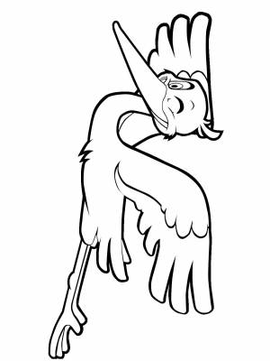 Раскраска Аист   в формате