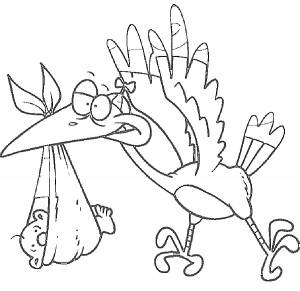 Раскраска аист