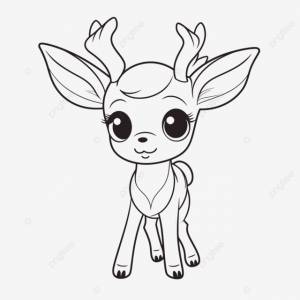 рисунок милый маленький олень раскраски наброски эскиз вектор PNG , рисунок оленя, рисунок крыла, рисунок кольца PNG картинки и пнг рисунок для й загрузки