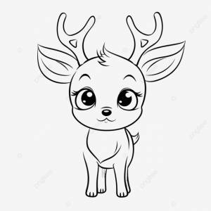 милый маленький олень раскраски наброски эскиз рисунок вектор PNG , Рудольф рисунок, Рудольф наброски, эскиз Рудольфа PNG картинки и пнг рисунок для й загрузки