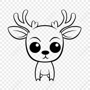 милый белый олень раскраски страницы наброски эскиз рисунок вектор,рисунок оленя,цвет изображение_Фото номер 380529399_EPS Формат изображения_ru