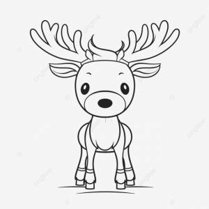 рисунок милый северный олень раскраски наброски эскиз вектор PNG , рисунок оленя, рисунок крыла, рисунок кольца PNG картинки и пнг рисунок для й загрузки