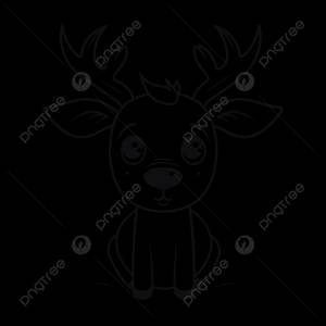 рисунок милый маленький северный олень для раскраски набросок эскиза рисунка вектор PNG , рисунок оленя, рисунок крыла, рисунок кольца PNG картинки и пнг рисунок для й загрузки