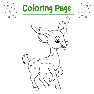 Раскраски олени для малышей и детей