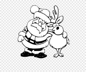 Rudolph GameStorm Paper Christmas Книжка-раскраска для Санта-Клауса и оленей, белый, английский png