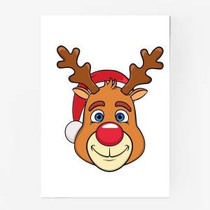 Холст «олень санта клауса рудольф»
