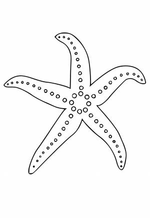 Раскраска Морская Звезда Щупальца