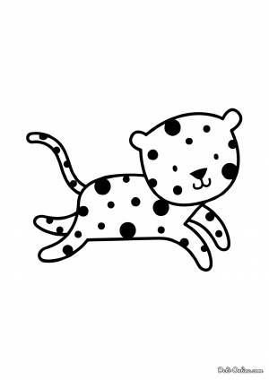 Раскраска Гепард для малышей