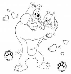 Раскраска Собака из мультика