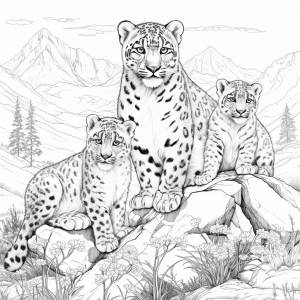 Леопардик раскраска