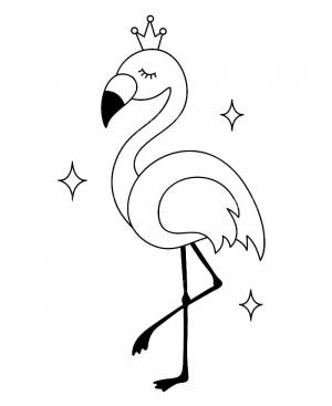 Раскраска Фламинго принцесса