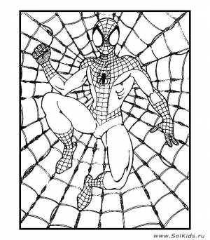 Раскраски Раскраска Человек паук раскраски детские