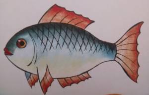 Карась рисунок для детей