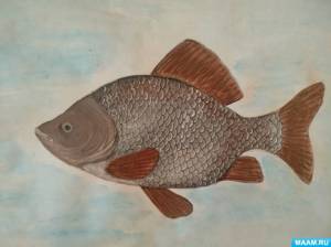 Рисунок для урока окружающего мира в 1 классе «Карась»