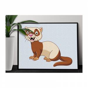 AAAA-Q1228 Хорек Животные Для детей Детские Для мальчиков Для девочек Легкая Раскраска картина по номерам на холсте недорого