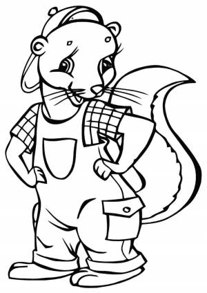 Раскраска хорек