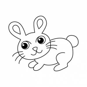 Милый кролик мультфильм раскраски страницы вектор иллюстрации для детей книжка-раскраска