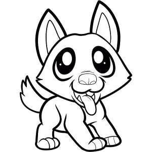 Раскраски Раскраска Щенок собаки всех пород собаки