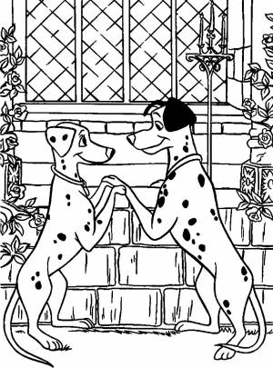 Раскраски 101 далматинец