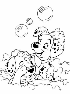 Раскраски 101 Далматинец   в формате