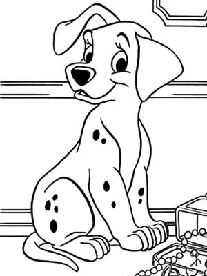 Раскраски Раскраска Далматинец 101 далматинец 101 далматинец